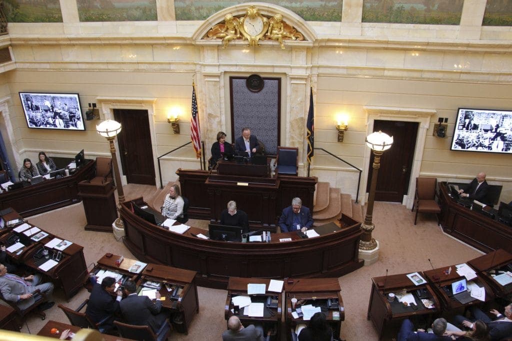 Utah Senate President Stuart Adams gives his opening speech to kick off the state's 2024 legislative session, Tuesday, Jan. 16, 2024, in Salt Lake City. (AP Photo/Hannah Schoenbaum)